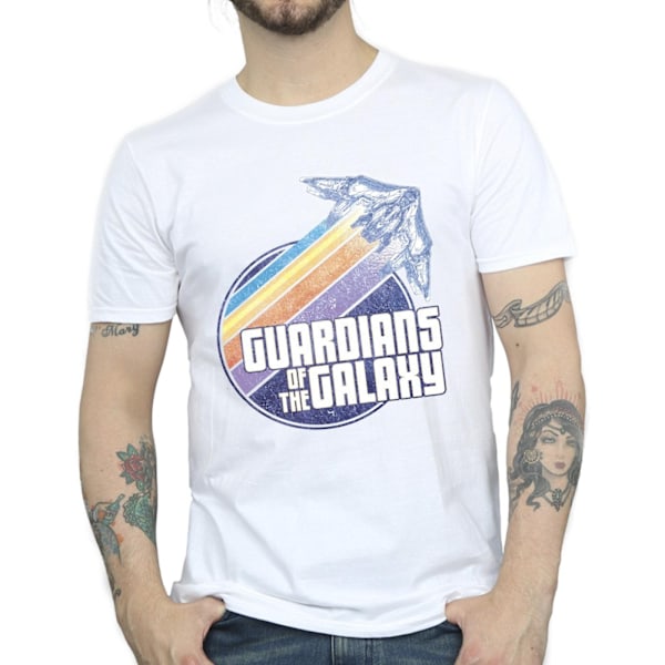 Guardians Of The Galaxy Badge Rocket T-shirt S Vit White S