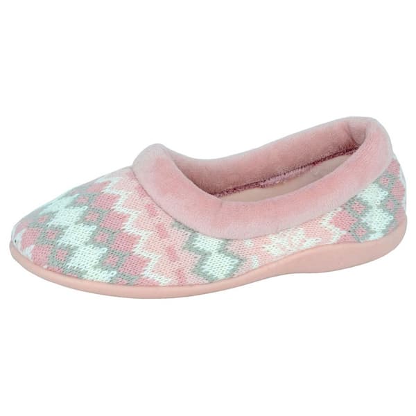 Sleepers Janine stickade tofflor för dam 38 EU (5 UK) Rosa Pink 5 UK