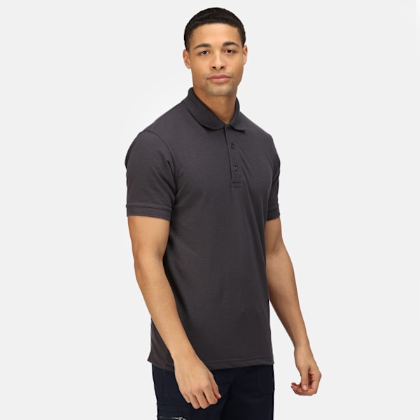 Regatta Professional Klassisk 65/35 Kortärmad Pikétröja för Män Seal Grey L