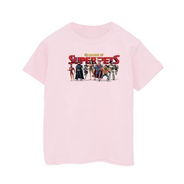 DC Comics Boys DC Comics DC League Of Super-Pets Group Logo T-S Baby Pink 7-8 Years