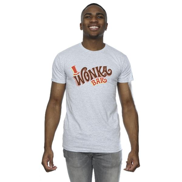 Willy Wonka herr T-shirt med logotyp 5XL Sports Grey Sports Grey 5XL