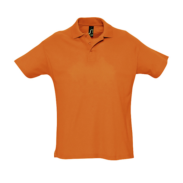 SOLS Herr Sommar II Pique Kortärmad Poloskjorta L Orange Orange L