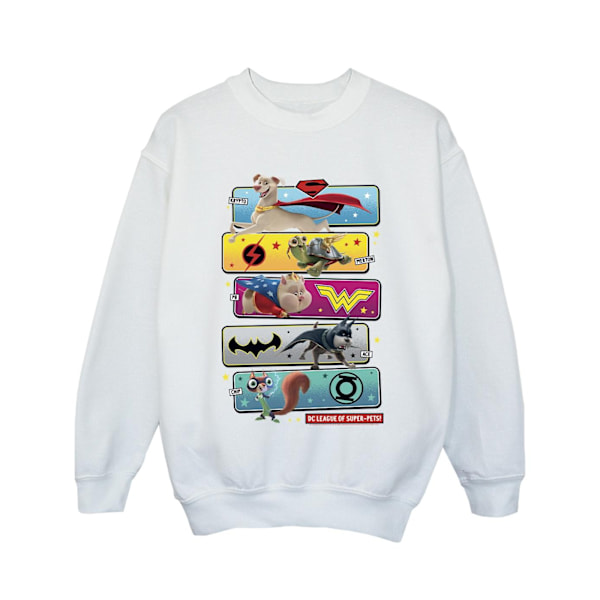 DC Comics Girls DC League Of Super-Pets Karaktär Pose Sweatshirt White 7-8 Years