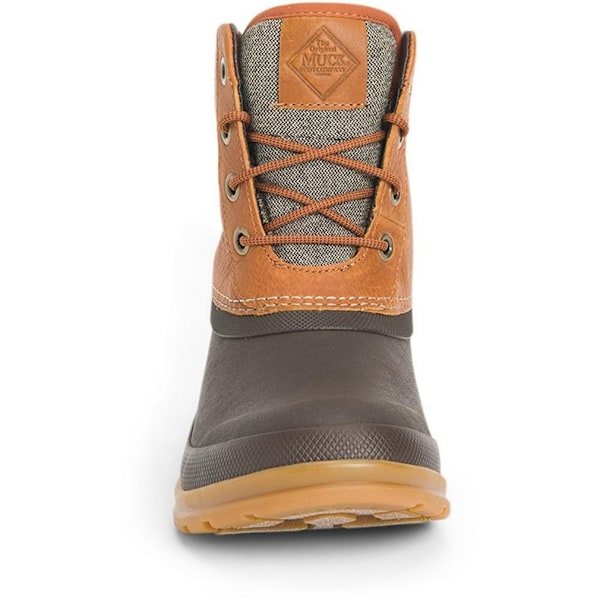 Muck Boots Dam/Dam Original Duck Lace Läder Wellington Tan/Dark Brown 8 UK