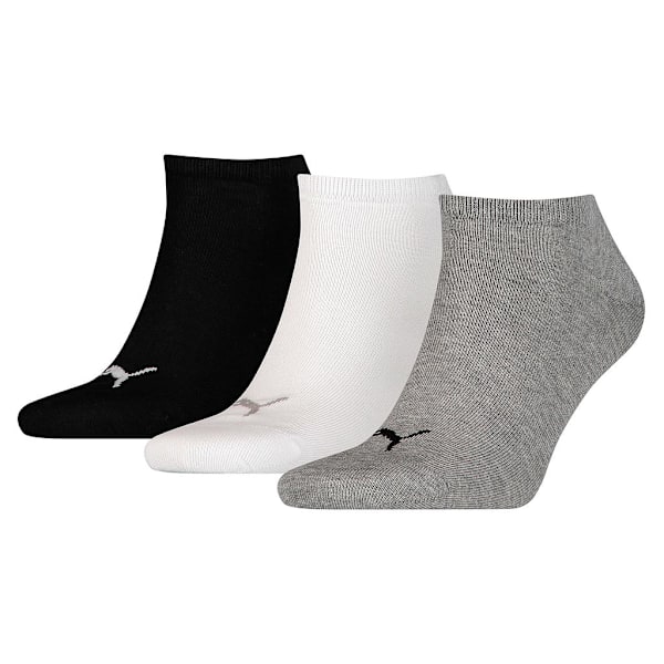 Puma Unisex Adult Invisible Socks (3-pack) 12 UK-14 UK Grå/ Grey/White/Black 12 UK-14 UK