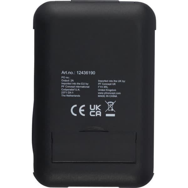 Savvy återvunnen plast modulär laddningskabel med telefonhållare Solid Black One Size