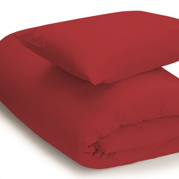Belledorm Easycare Percale Påslakan Dubbel Röd Red Double