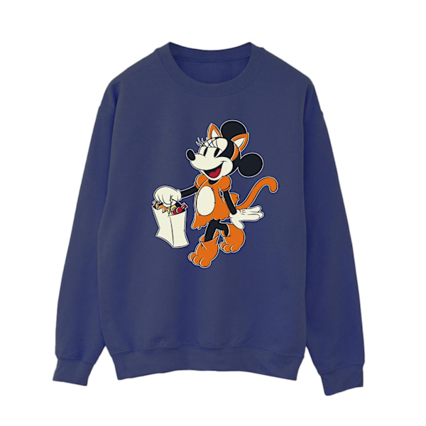 Disney Dam/Dam Cat Trick Or Treat Minnie Mouse Sweatshirt Navy Blue 5XL