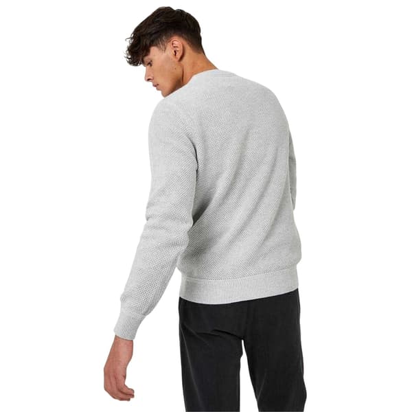 Jack Wills Linus Seed Stitched Tröja för män M Gråmelerad Grey Marl Marl M