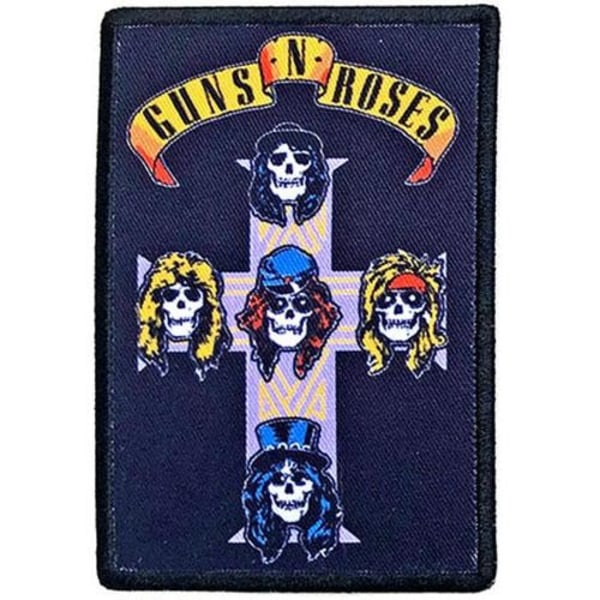 Guns N Roses Nightrain Cross Strykjärn på lapp En storlek Marinblå/Gul Navy Blue/Yellow One Size