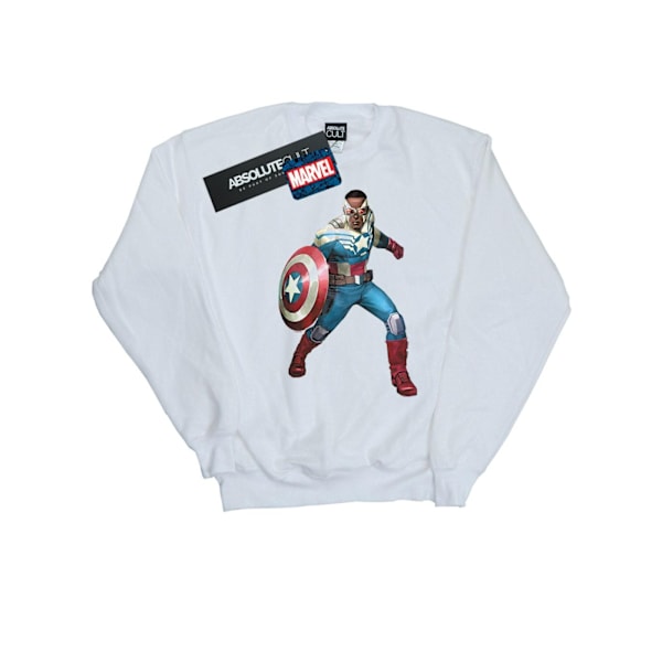 Marvel Boys Falcon Är Captain America Sweatshirt 12-13 År Vit White 12-13 Years