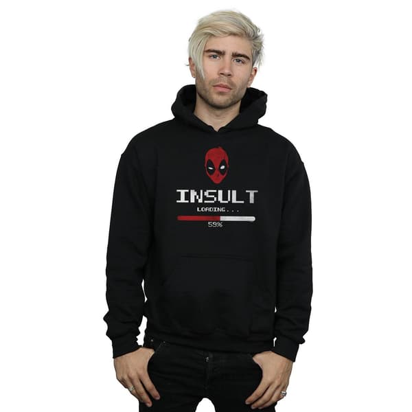 Marvel Deadpool Insult Loading Hoodie M Svart Black M