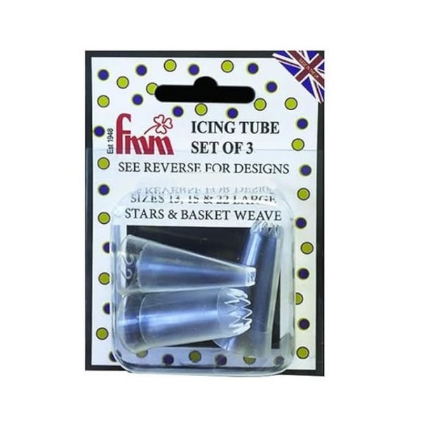 FMM Cake Icing Tube Set (Pack med 3) One Size Clear Clear One Size