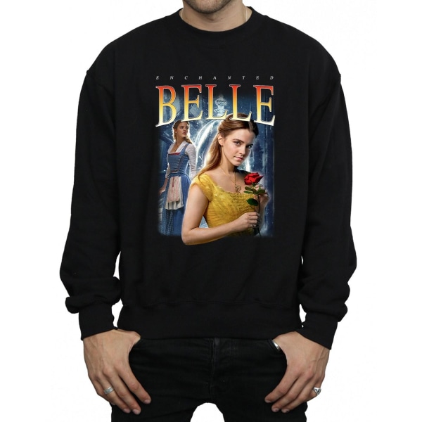 Disney Män Beauty And The Beast Belle Montage Sweatshirt 3XL B Black 3XL