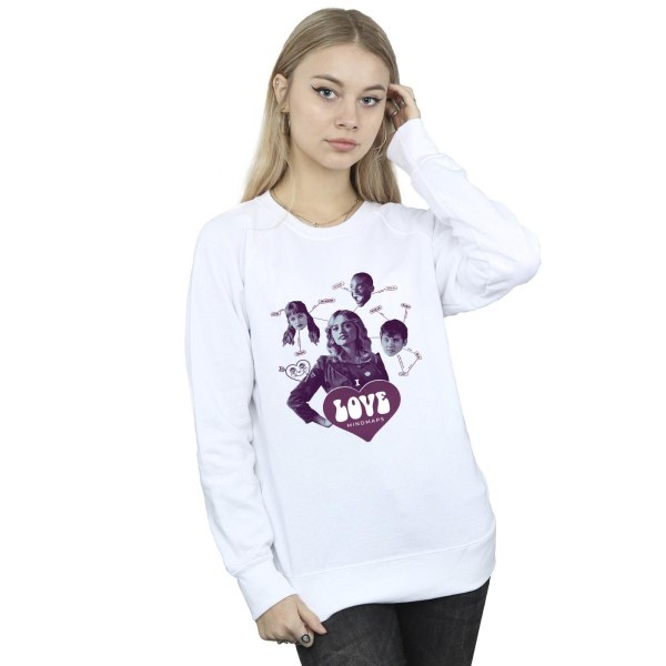 Netflix Sexualundervisning för kvinnor/damer Kärlek Mindmaps Sweatshirt XL White XL