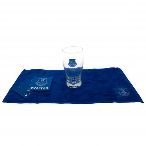 Everton FC Pint Glas Mini Bar Set One Size Blå Blue One Size