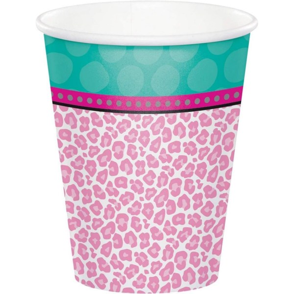 Kreativt partypapper Print Party Cup (paket med 8) One Si Pink/Blue/White One Size