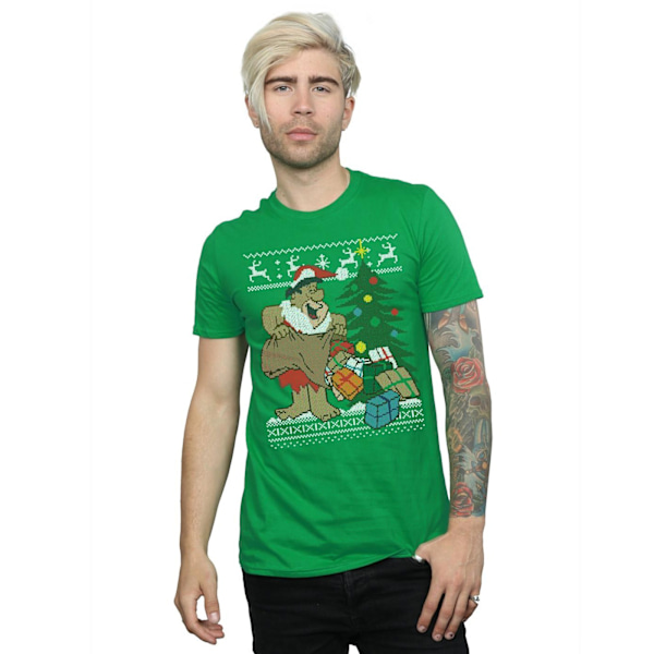 The Flintstones Herr Jul Fair Isle T-shirt M Irländsk Grön Irish Green M