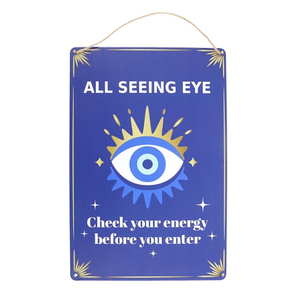 Something Different Metal All Seeing Eye Hängande Skylt One Size Blue/White One Size