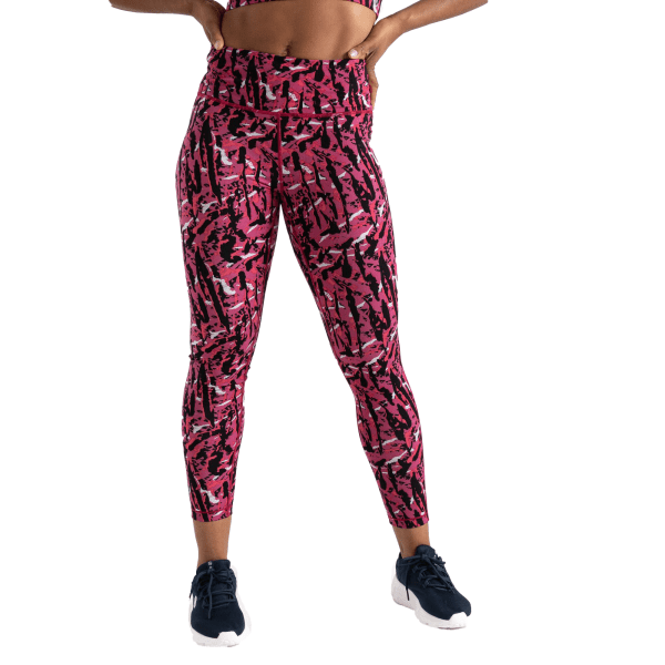 Regatta Womens/Ladies Influential Zebra Print Gym Leggings 6 UK Neon Pink 6 UK