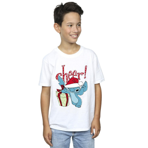 Disney Boys Lilo And Stitch Cheer T-Shirt 12-13 År Vit White 12-13 Years