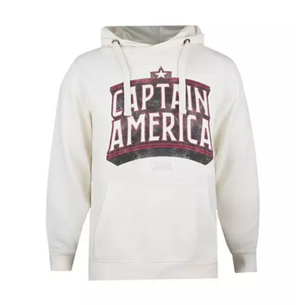 Captain America Herr Arch Hoodie M Ecru/Vit Ecru/White M