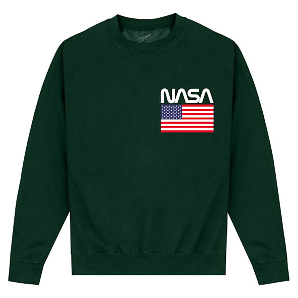 NASA Unisex Vuxen Stjärnor & Ränder Crew Neck Sweatshirt S Forest Forest Green S