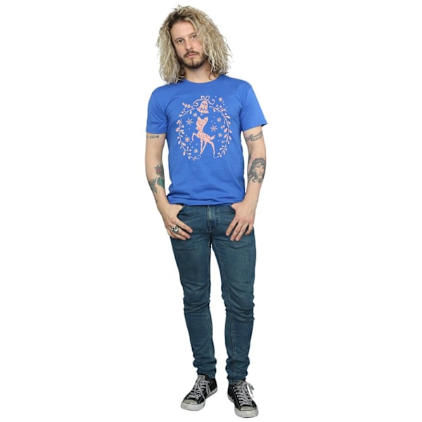 Disney Herr Bambi Julkrans T-shirt 3XL Royal Blue Royal Blue 3XL