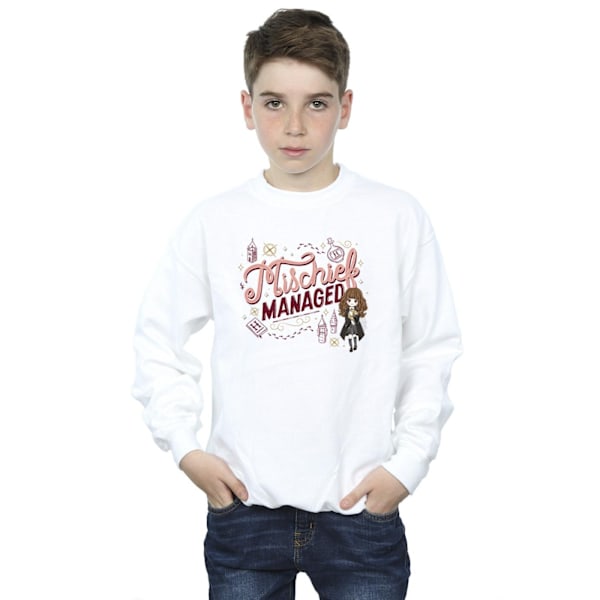 Harry Potter Boys Mischief Managed Hermione Sweatshirt 7-8 År White 7-8 Years