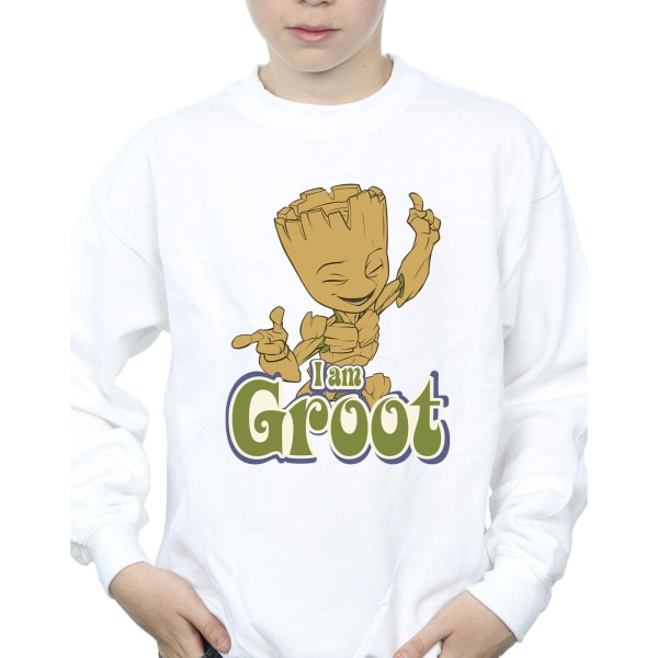 Guardians Of The Galaxy Boys Groot Dancing Sweatshirt 9-11 år White 9-11 Years