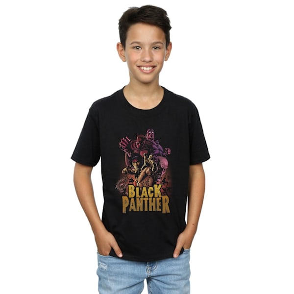 Marvel Boys Black Panther Ninja T-Shirt 5-6 år Svart Black 5-6 Years