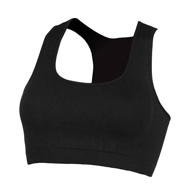 Skinni Fit Dam/Kvinnors Träning Crop Top L Svart Black L