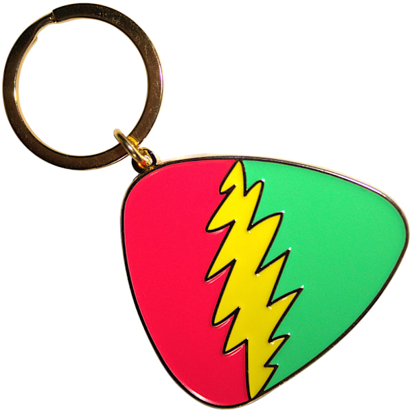 Grateful Dead Plektrum Nyckelring One Size Röd/Grön/Gul Red/Green/Yellow One Size