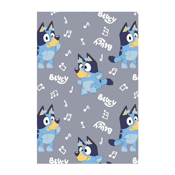 Bluey Fleece Bandit Heeler Pläd, Grå, Storlek: One Size Grey One Size