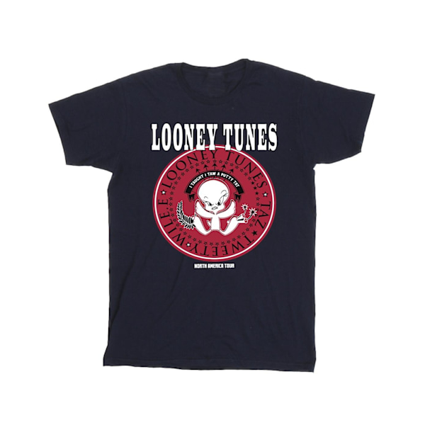 Looney Tunes Boys Tweety Rock Disk T-shirt 12-13 år Marinblå Navy Blue 12-13 Years