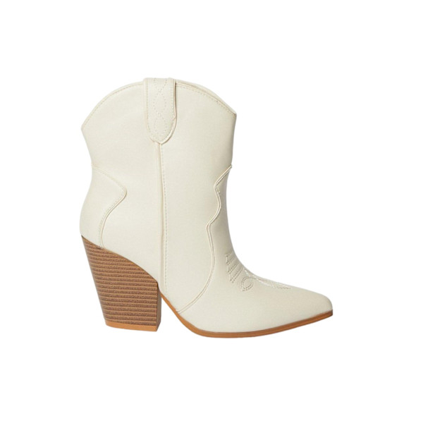 Faith Dam/Dam Montie Stitch Detail Cowboy Boots 7 UK Neut Neutral 7 UK