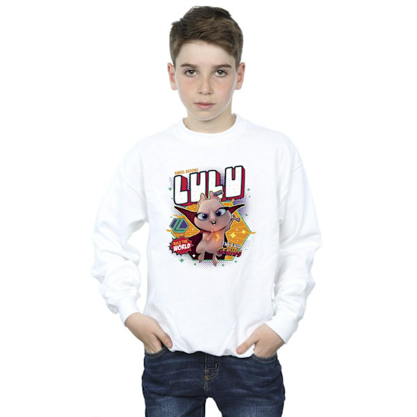 DC Comics Boys DC League Of Super-Pets Lulu Evil Genius Sweatshirt White 7-8 Years