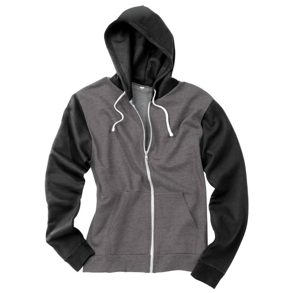 Awdis Mens Retro Zoodie / Hooded Sweatshirt / Hoodie XS Charcoa Charcoal Grey/Oxford Navy XS