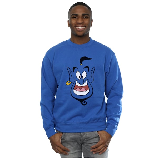 Disney Herr Aladdin Genie Ansikte Sweatshirt 5XL Royal Blue Royal Blue 5XL