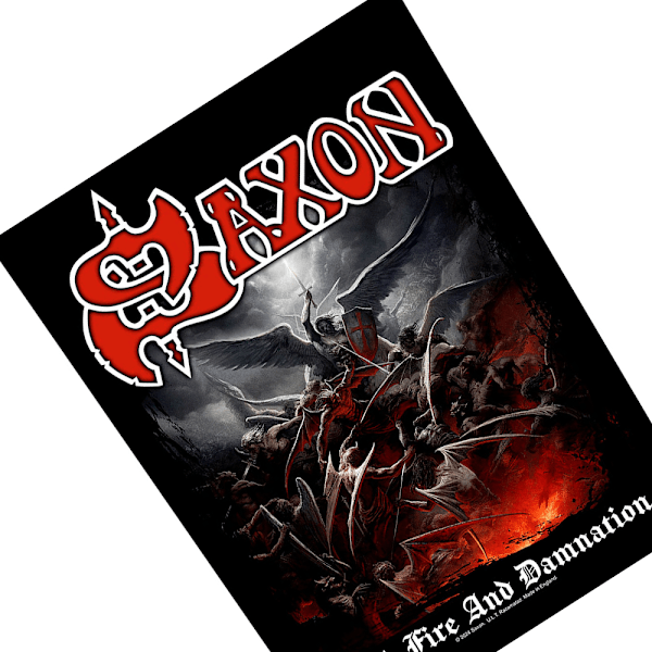 Saxon Hell Fire And Damnation Patch One Size Svart/Röd/Vit Black/Red/White One Size