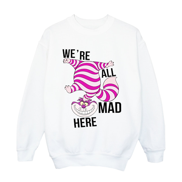 Disney Girls Alice In Wonderland All Mad Here Sweatshirt 3-4 år White 3-4 Years