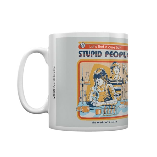 Steven Rhodes Let's Find A Cure For Stupid People Mug One Size Grey/Multicoloured One Size
