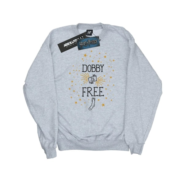 Harry Potter Dam/Kvinnor Dobby Är Bomull Sweatshirt S Han Heather Grey S