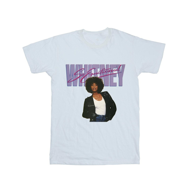 Whitney Houston Dam/Kvinnor Så Emotionell Albumomslag Bomull B White XL