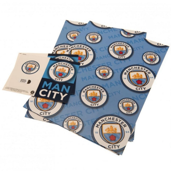 Manchester City FC Paper Presentpapper Set One Size Blue/Whi Blue/White One Size