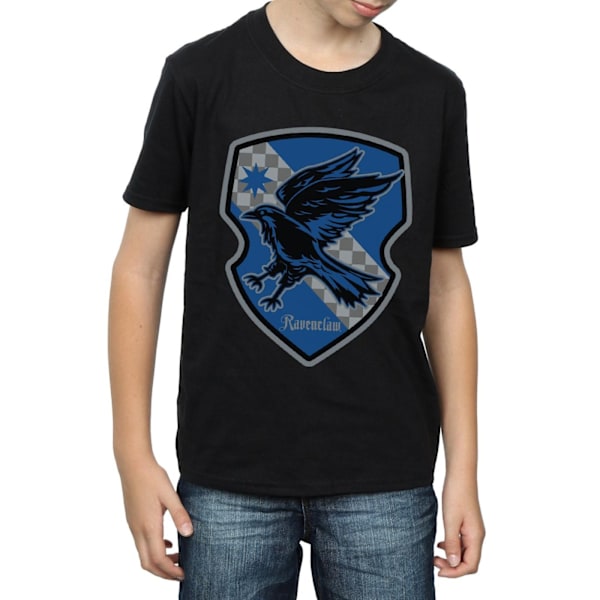 Harry Potter Pojkar Ravenclaw Crest Flat T-Shirt 7-8 År Svart Black 7-8 Years