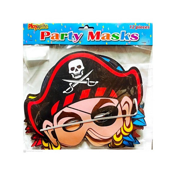 Playwrite Piratfest Mask (12-pack) En Storlek Flerfärgad Multicoloured One Size