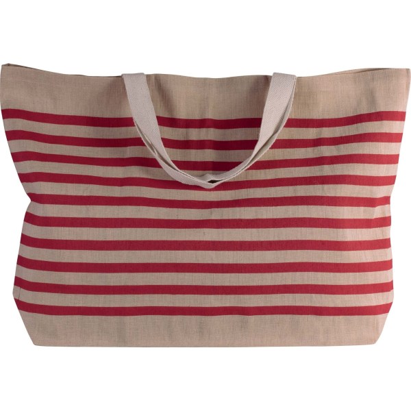 Kimood Large Juco Bag One Size Natur/Röd Natural/Red One Size