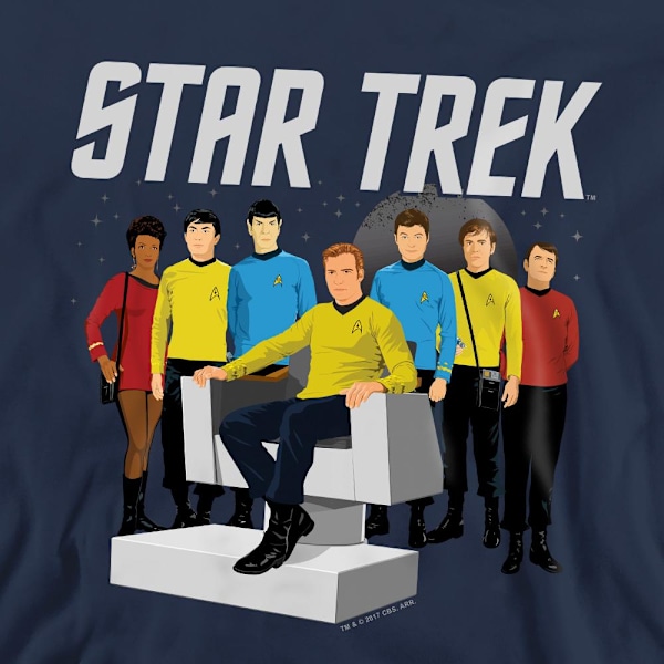 Star Trek Unisex Vuxen Vector Crew Sweatshirt XXL Marinblå Navy XXL