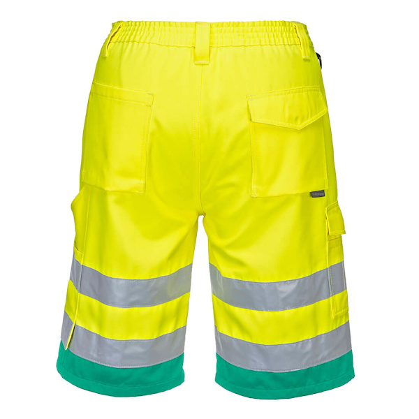 Portwest Herr Polycotton Hi-Vis Lätta Shorts XL R Gul/ Yellow/Teal XL R